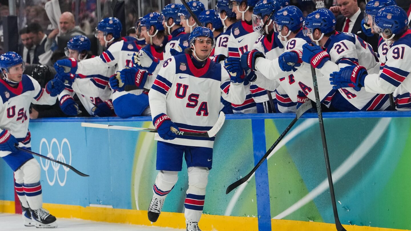 <i>NBC Olympics</i><br/>Jack Hughes vs. Slovakia