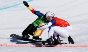Julia Nirani-Pereira crosses the finish line