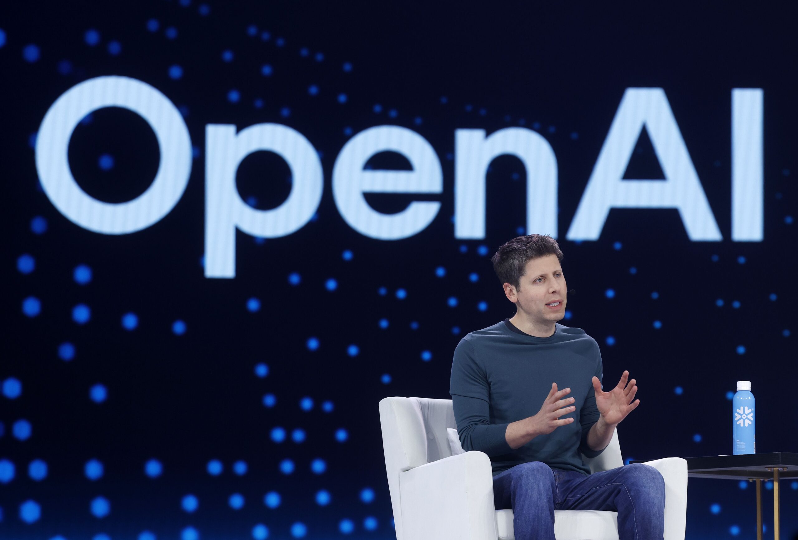 <i>Justin Sullivan/Getty Images via CNN Newsource</i><br/>Open AI CEO Sam Altman speaks during Snowflake Summit 2025 at Moscone Center on June 2
