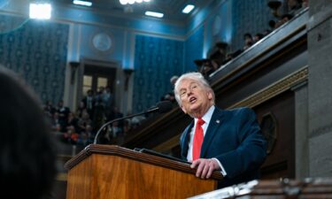 U.S. President Donald Trump delivers the State of the Union address during a joint session of Congress in the House Chamber at the Capitol on February 24 in Washington