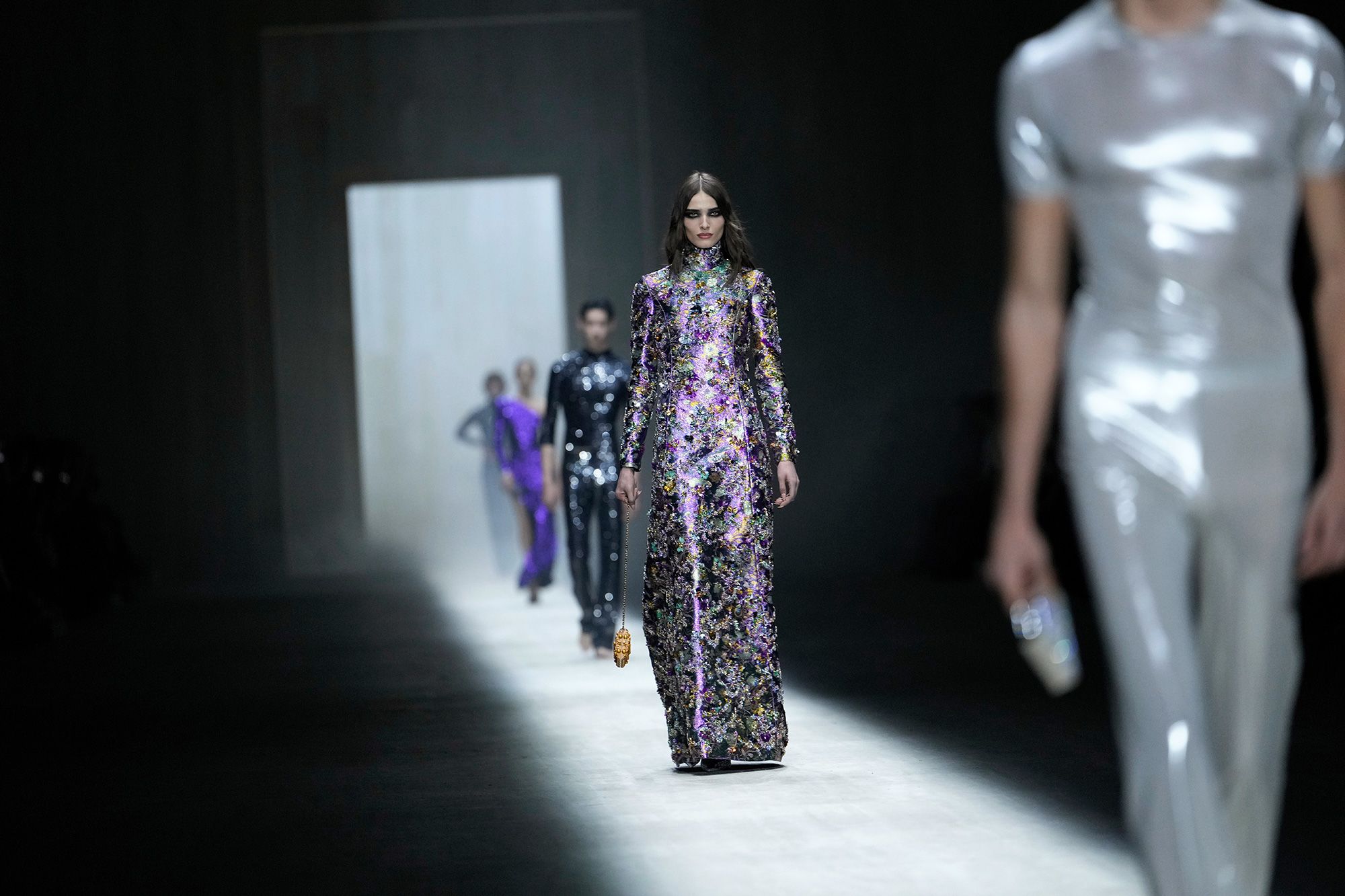 <i>Daniele Venturelli/Getty Images via CNN Newsource</i><br/>Is this new Gucci fur real?