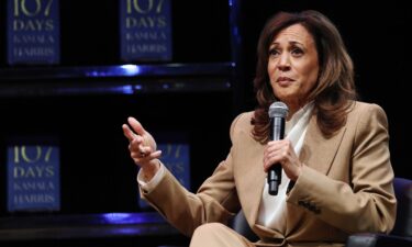 Former U.S. Vice President Kamala Harris speaks at the Wiltern Theatre in Los Angeles