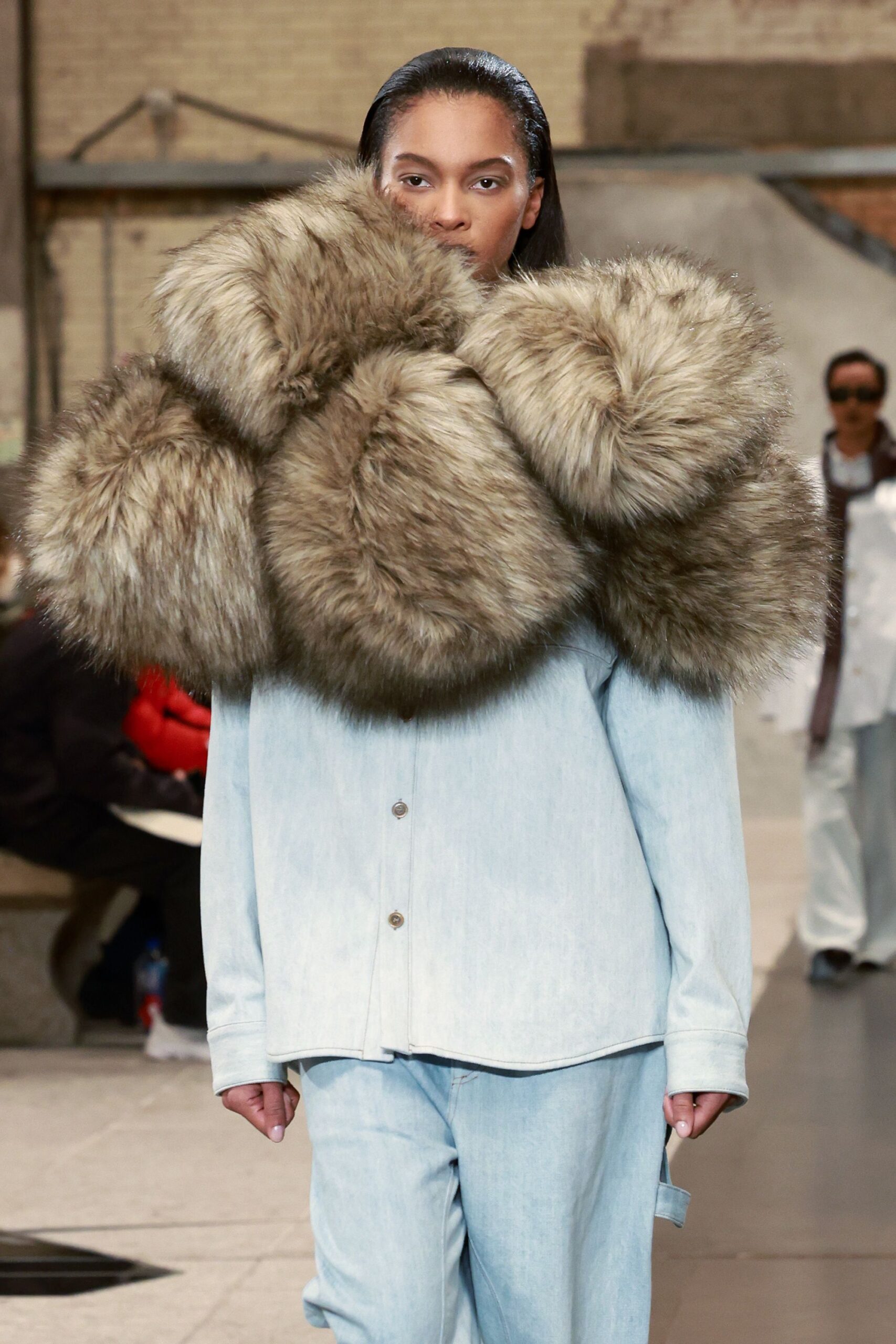 <i>Tristan Fewings/Getty Images via CNN Newsource</i><br/>Labrum's latest collection looked at textile migration and the cultural transformation that happens when fabric leaves its homeland to be sewn into something new.