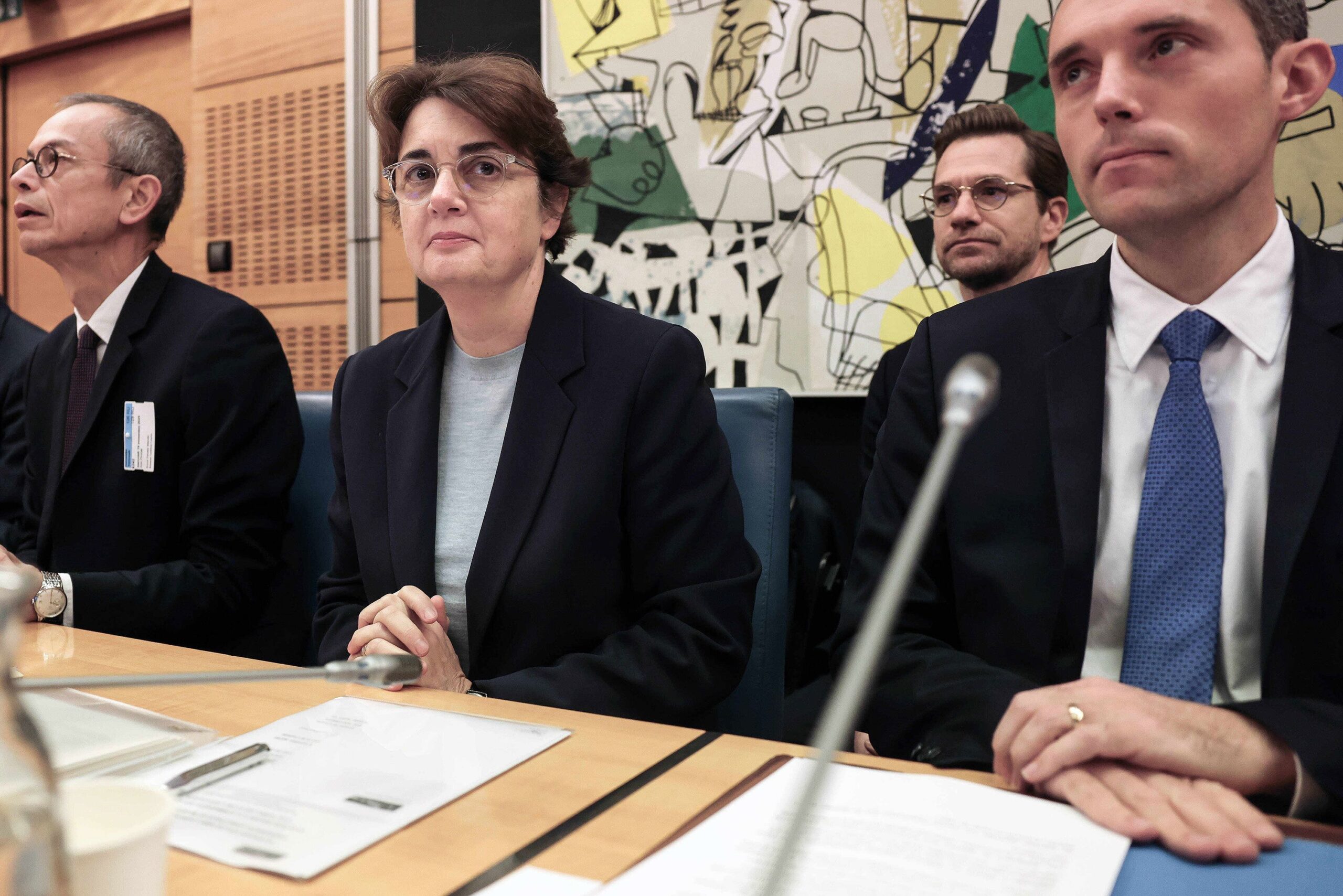 <i>Stephane Lemouton/Sipa via AP via CNN Newsource</i><br/>Louvre museum chief Laurence des Cars attends a hearing at the Palais Bourbon in Paris