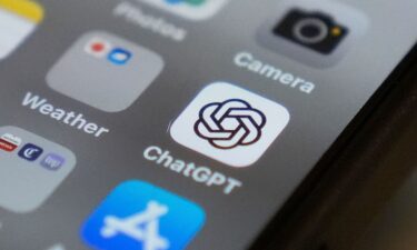 Chat GPT app icon is seen on a smartphone screen