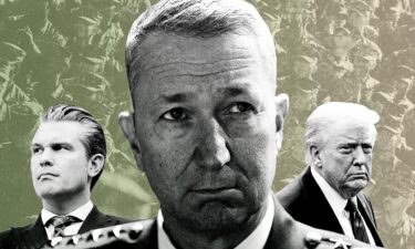 President Donald Trump addresses senior military officers gathered at Marine Corps Base Quantico in Quantico