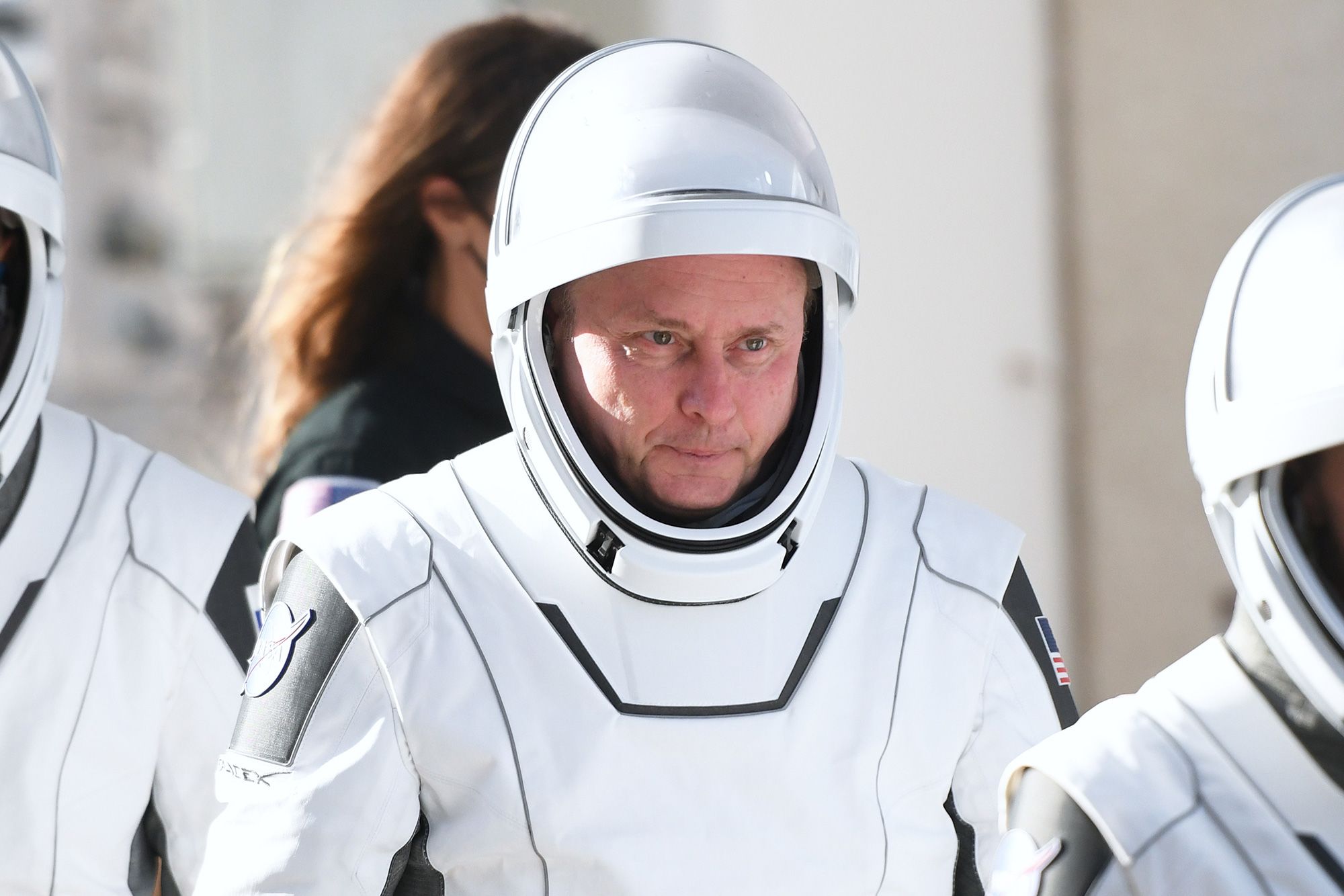 <i>Paul Hennessy/Anadolu Agency/Getty Images via CNN Newsource</i><br/>The Crew-11 astronauts are seen as they head to their launchpad at Kennedy Space Center in Florida in August 2025.