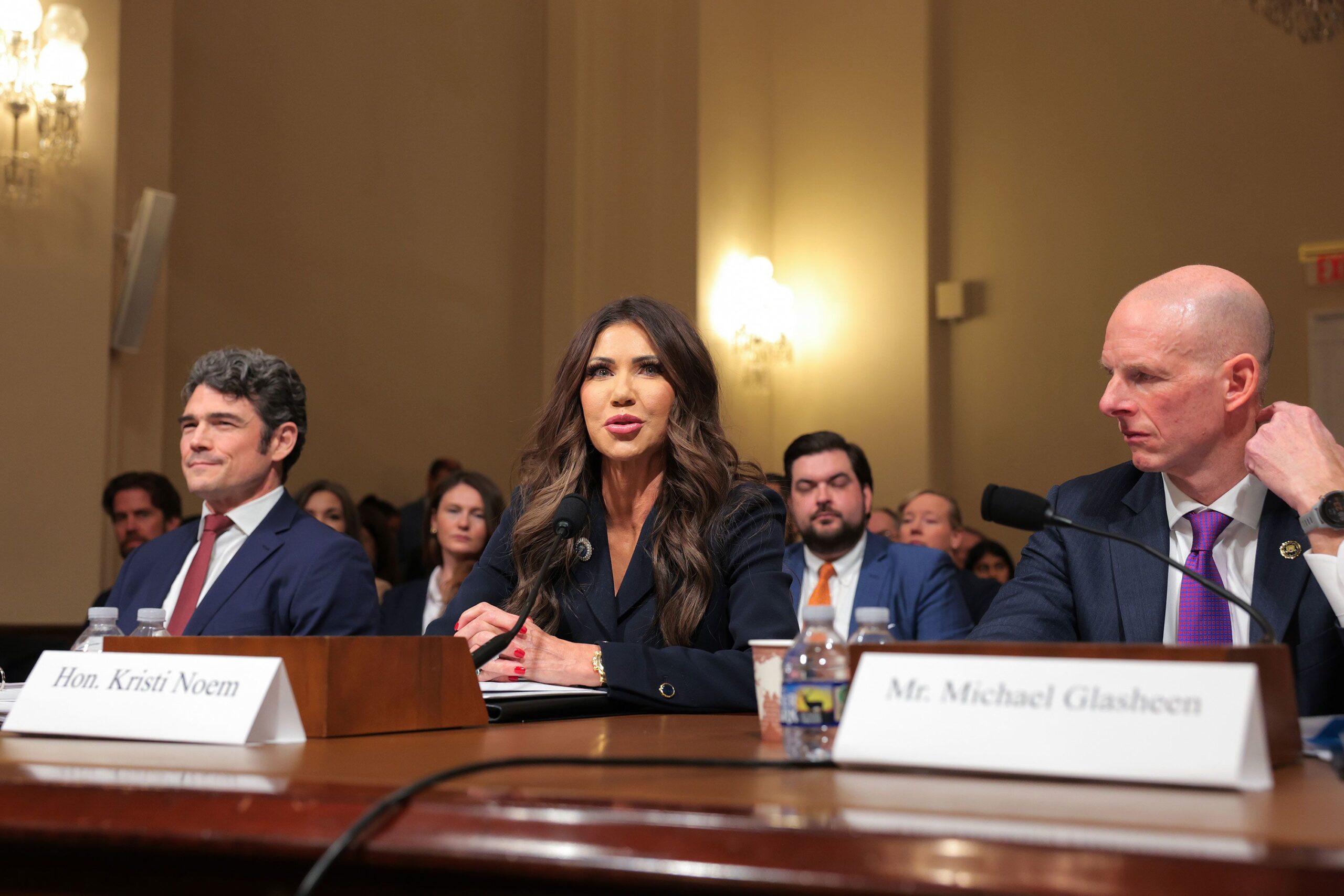 <i>Charly Triballeau/AFP/Getty Images via CNN Newsource</i><br/>Tom Homan speaks during a press conference in Minneapolis