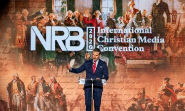 U.S. Secretary of Defense Pete Hegseth speaks at the 2026 International Christian Media Convention at the Gaylord Opryland Resort and Convention Center in Nashville