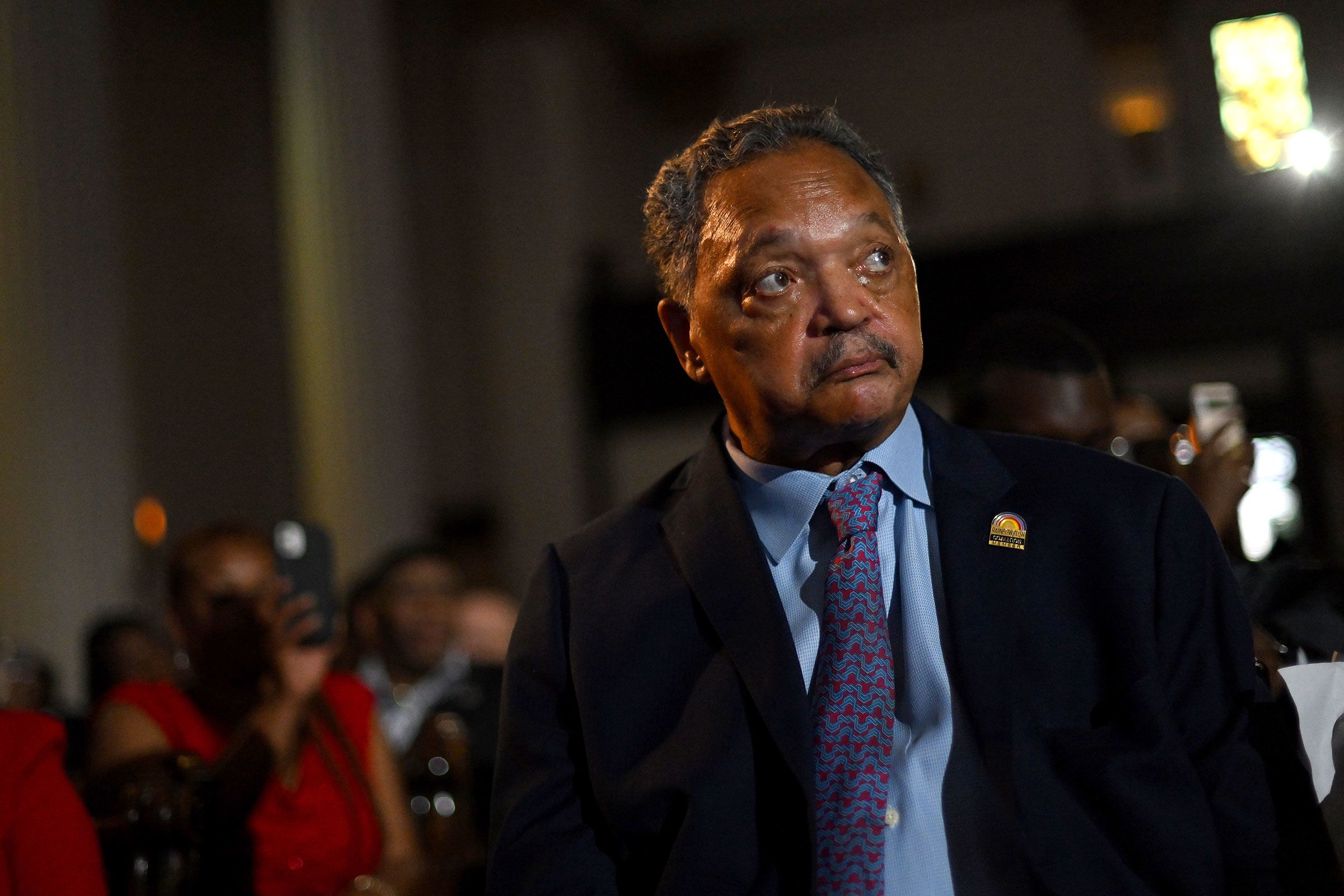 <i>Joshua Lott/The Washington Post/Getty Images via CNN Newsource</i><br/>Rev. Jesse Jackson is honored during a celebration of his legacy at the Rainbow PUSH Coalition in Chicago