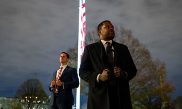 US Secret Service agents watch as President Donald Trump boards Marine One at the White House on November 14.