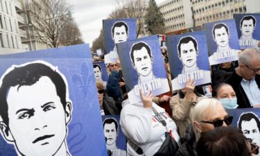 A demonstration in memory of the far-right activist Quentin Deranque in Lyon