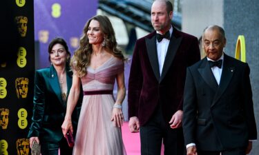 Kate pictured wearing the same dress for an event at The V&A on February 13