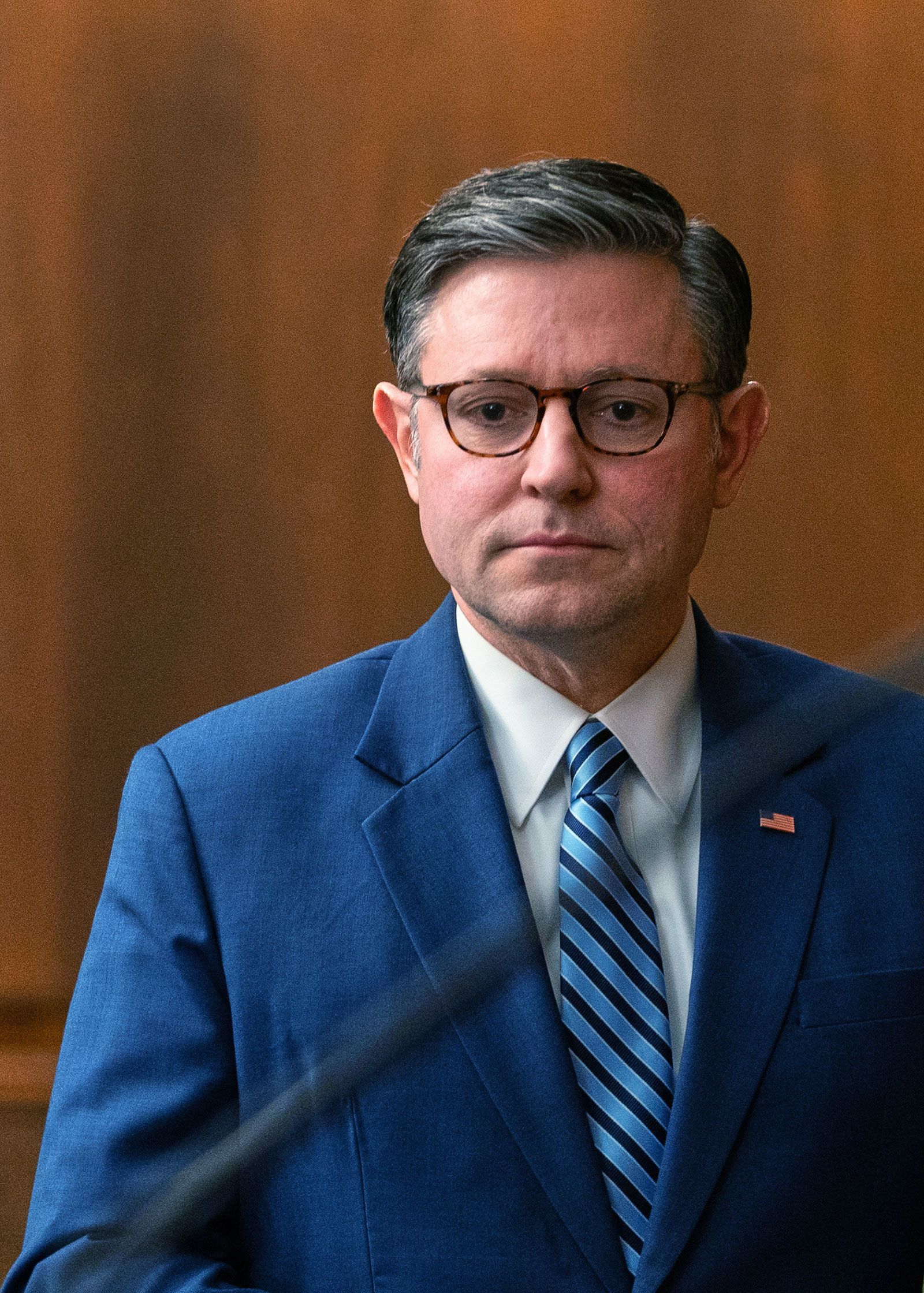 <i>Allison Robbert/AP via CNN Newsource</i><br/>Speaker Mike Johnson attends an event at the US Capitol on Thursday.