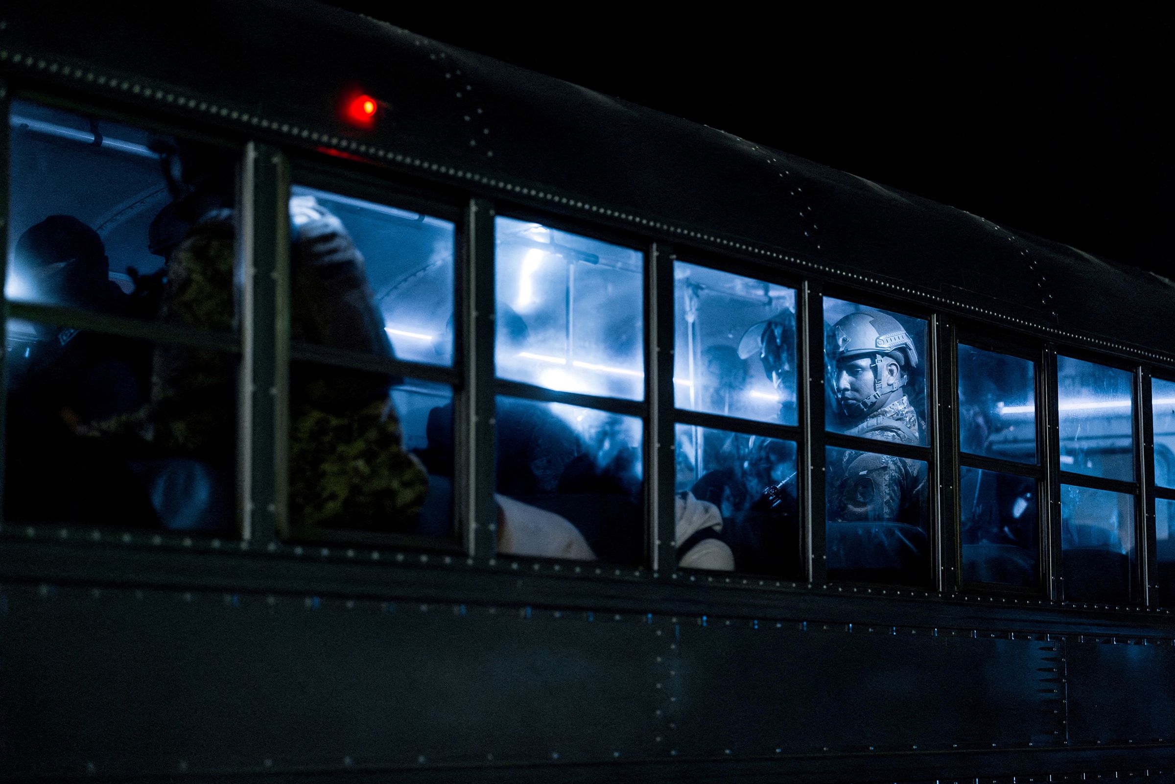 <i>Christian Chavez/AP via CNN Newsource</i><br/>A US deportation flight takes off from Fort Bliss in El Paso