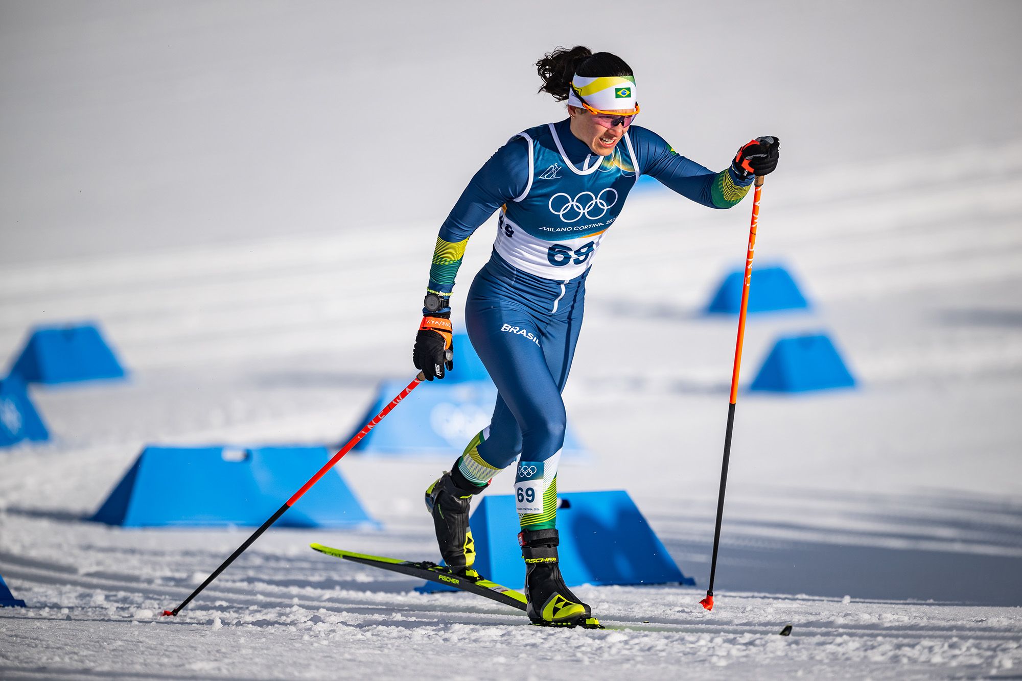 <i>Filip Singer/EPA/Shutterstock via CNN Newsource</i><br/>Greece's Nefeli Tita (R) and Moura react in the finish area during the women's 10km interval start free on February 12.