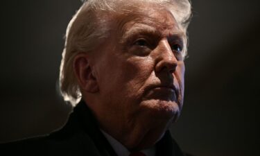 US President Donald Trump speaks during a stop at the Machine Shed restaurant in Urbandale