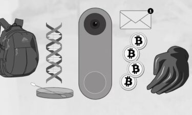 Video footage depicts a subject wearing a mask