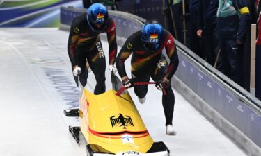 Team Germany starts bobsled run