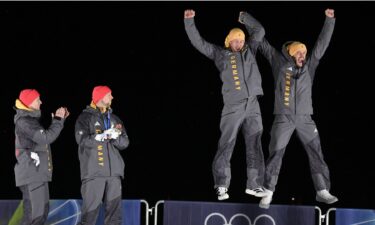 Johannes Lochner and Georg Fleischhauer jump on podium