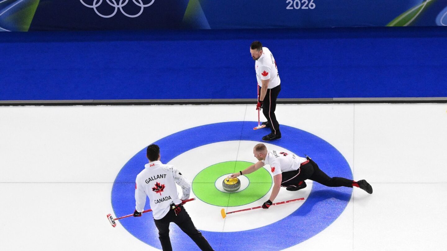 <i>NBC Olympics</i><br/>Canada curlers come down the ice