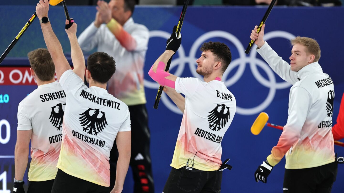 <i>NBC Olympics</i><br/>German curlers wave to crowd