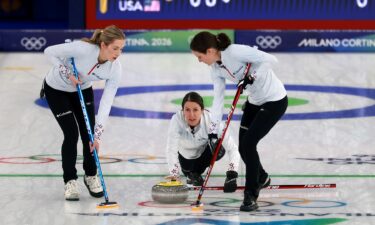 U.S. women's curling in action vs. Japan.
