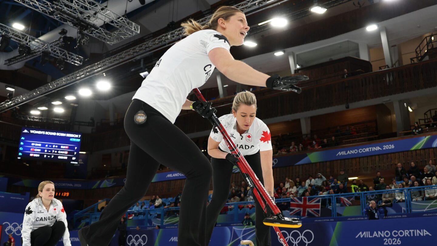 Canada curlers come down the ice