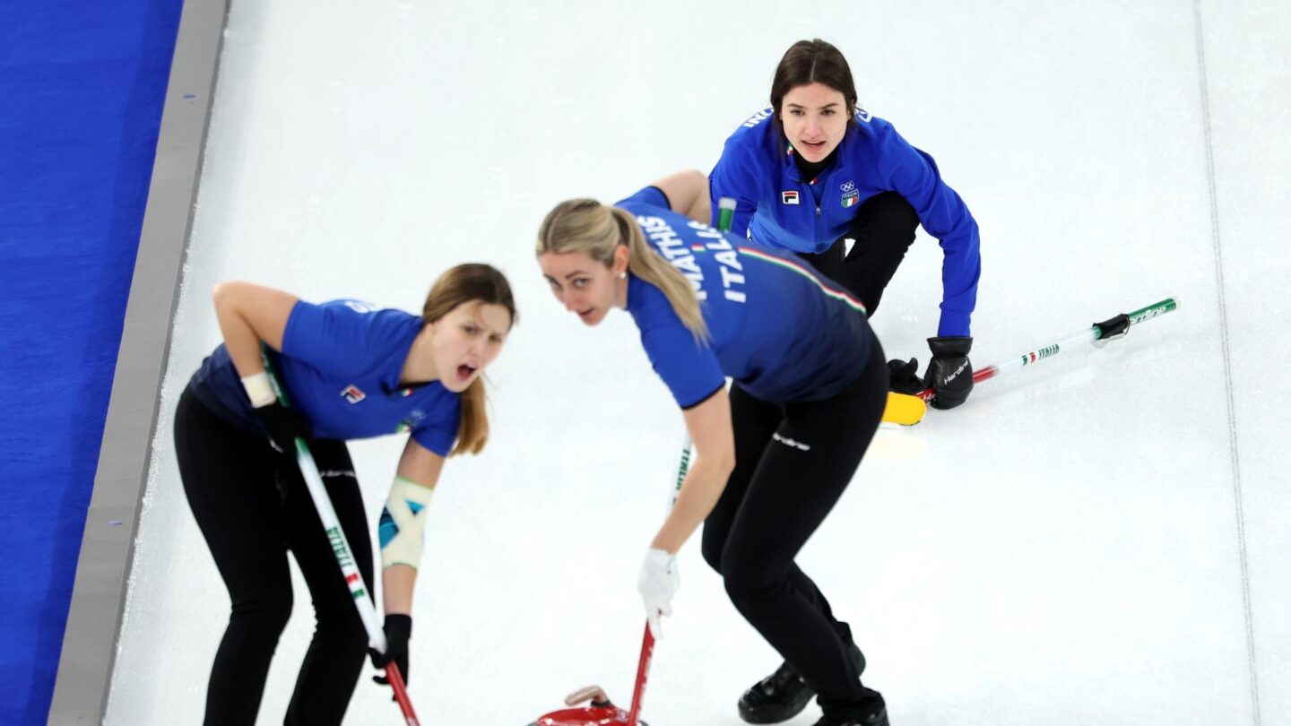 <i>NBC Olympics</i><br/>Italy curlers come down the ice