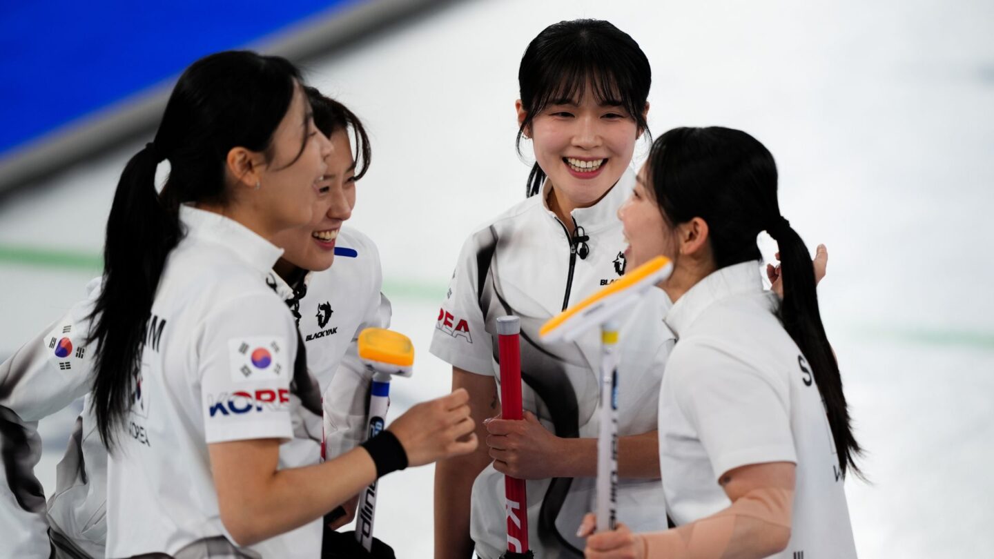 <i>NBC Olympics</i><br/>South Korea curlers celebrate
