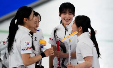 South Korea curlers celebrate