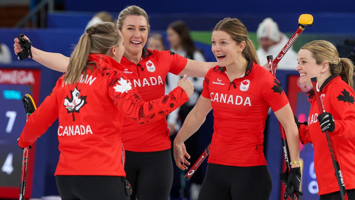 <i>NBC Olympics</i><br/>Canada curlers celebrate