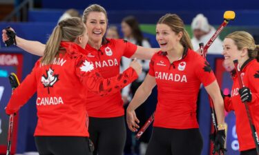 Canada curlers celebrate