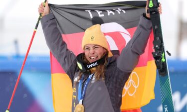 Daniela Maier celebrates