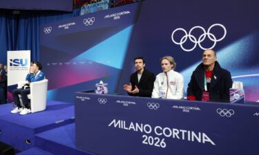Ilia Malinin after his free skate at the Milan Cortina Winter Olympics.