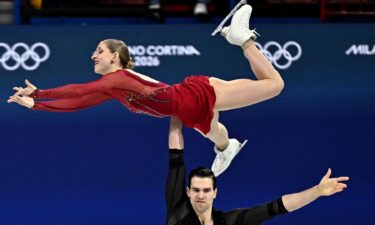 Minerva Fabienne Hase and Nikita Volodin in their short program.