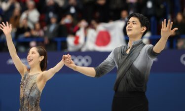 Riku Miura and Ryuichi Kihara in the free skate.
