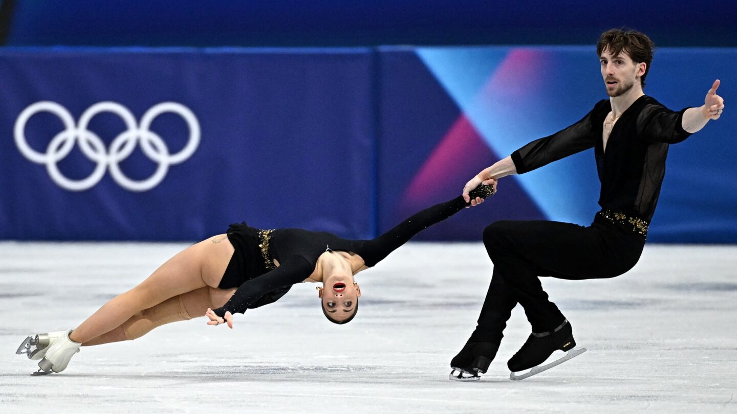 Sara Conti and Niccolo Macii in their short program.