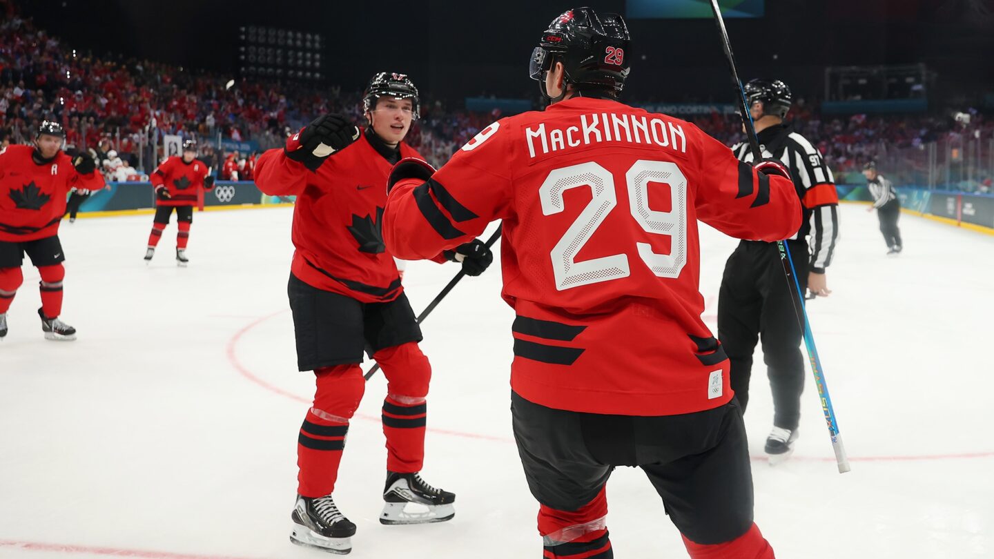 Canada on the ice at Milan Cortina