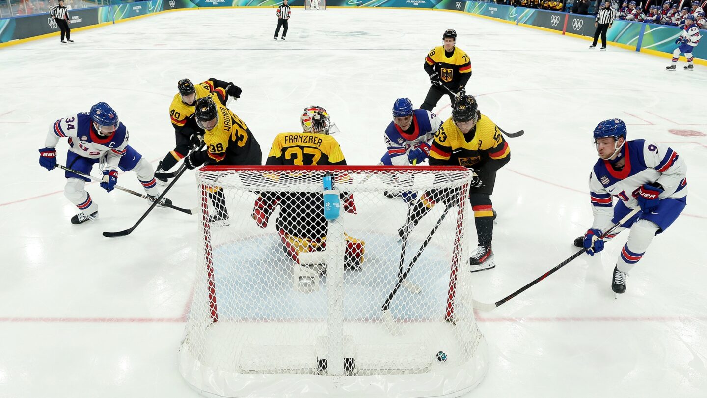 Team USA's captain Auston Matthews scores power play goal for 2-0 lead over Germany