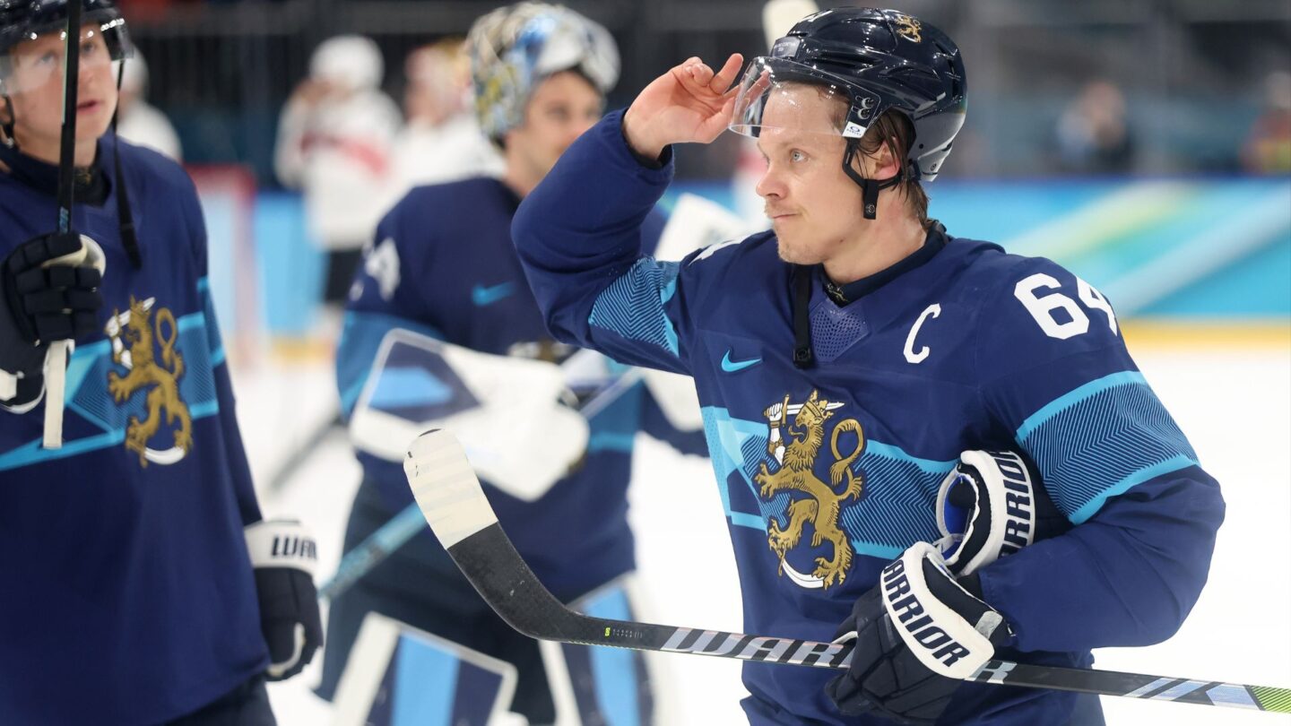<i>NBC Olympics</i><br/>Finland celebrates against Switzerland