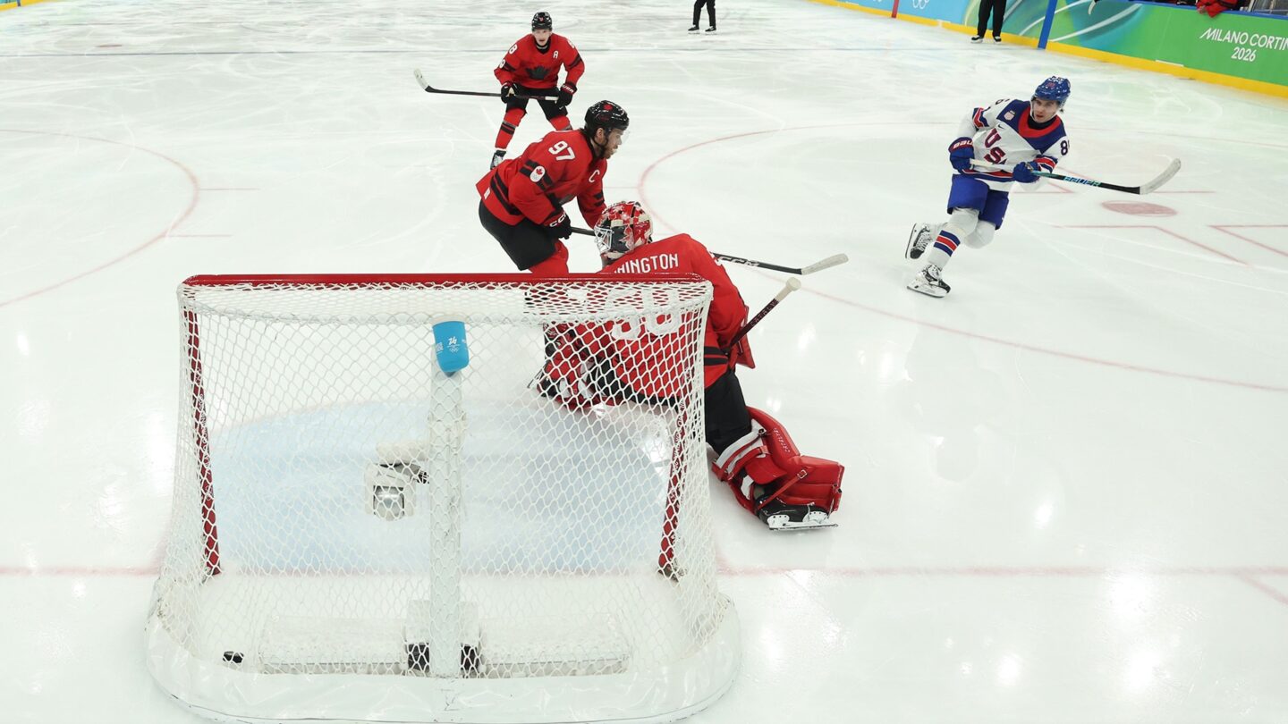 <i>NBC Olympics</i><br/>Jack Hughes gives USA its golden moment