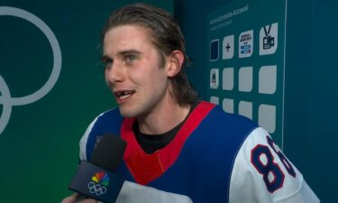 Jack Hughes after USA's gold medal win.
