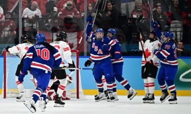 U.S. women's hockey captain Hilary Knight scores to send the gold medal game against Canada to overtime.