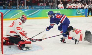 U.S. women's hockey's player Megan Keller scores the golden goal in overtime to win gold over Canada at the 2026 Milan Cortina Olympics.