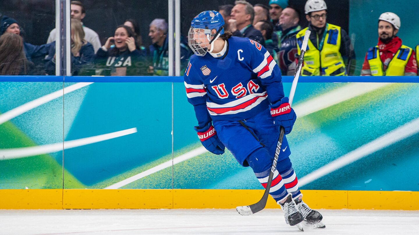 <i>NBC Olympics</i><br/>Hilary Knight on the ice.