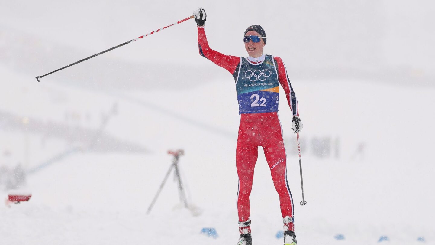 <i>NBC Olympics</i><br/>Jens Luraas Oftebro crosses the finish line