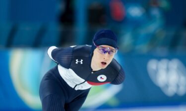 Metodej Jilek competes in the 10