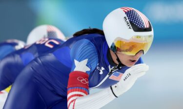 Brittany Bowe in Saturday's race