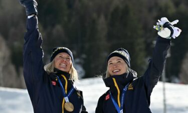 Sweden in the cross-country skiing team sprint.